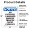 Signmission No Loitering Is Allowed On Or OSHA Notice Sign, Aluminum, 12in W x 18in L, 2PK OS-2PACK-NS-A-1218-V-14691 - alternate 3
